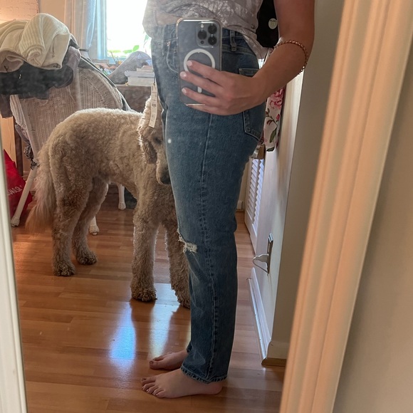 NEW Zara Slim Fit High Rise Ripped Ankle Jeans 6 - Picture 15 of 16